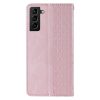 Magnet Strap Case Case for Samsung Galaxy S22 + (S22 Plus) Pouch Wallet + Mini Lanyard Pendant Pink