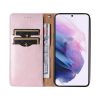 Magnet Strap Case Case for Samsung Galaxy S22 Ultra Pouch Wallet + Mini Lanyard Pendant Pink