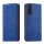 Magnet Fancy Case Case for Samsung Galaxy S22 + (S22 Plus) Pouch Wallet Card Holder Blue