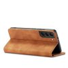 Magnet Fancy Case Case for Samsung Galaxy S22 + (S22 Plus) Pouch Wallet Card Holder Brown