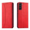 Magnet Fancy Case Case for Samsung Galaxy S22 + (S22 Plus) Pouch Wallet Card Holder Red