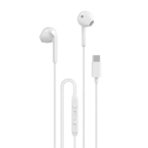 Dudao in-ear headphones with USB Type-C connector white (X3C)