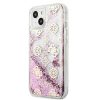 Guess GUHCP13SLGPEPI iPhone 13 mini 5.4" pink/pink hardcase Peony Liquid Glitter