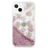 Guess GUHCP13SLGPEPI iPhone 13 mini 5.4" pink/pink hardcase Peony Liquid Glitter