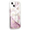 Guess GUHCP13SLGPEPI iPhone 13 mini 5.4" pink/pink hardcase Peony Liquid Glitter