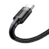 Baseus Cafule kábel tartós nylon kábel USB / USB-C QC3.0 3A 1M fekete-szürke (CATKLF-BG1)