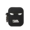 Airpods 1/2 Karl Lagerfeld 3D Logo NFT Karl Head szilikon tok fekete