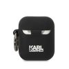 Karl Lagerfeld AirPods 1/2 Choupette 3D fekete szilikon tok