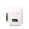 Airpods 1/2 Karl Lagerfeld 3D Logo NFT Choupette Head szilikon tok fehér (KLA2RUNCHH)