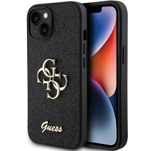 iPhone 15 PLUS Eredeti előlap GUESS  Glitter fekete TOK