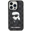 iPhone 15 PRO Eredeti előlap tok KARL LAGERFELD  Ikonik Monogram  fekete