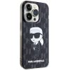 iPhone 15 PRO MAX Eredeti előlapi tok KARL LAGERFELD Ikonik Monogram fekete