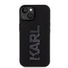 iPhone 15 KARL LAGERFELD 3D Logo Glitter  fekete TOK