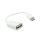 Adapter OTG USB A (female) do Micro USB (male) white