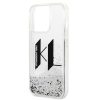 KARL LAGERFELD case for IPHONE 14 Pro KLHCP14LLBKLCS (Liguid Glitter Big KL Logo) silver