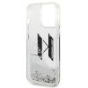 KARL LAGERFELD case for IPHONE 14 Pro KLHCP14LLBKLCS (Liguid Glitter Big KL Logo) silver