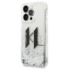 KARL LAGERFELD case for IPHONE 14 Pro KLHCP14LLBKLCS (Liguid Glitter Big KL Logo) silver