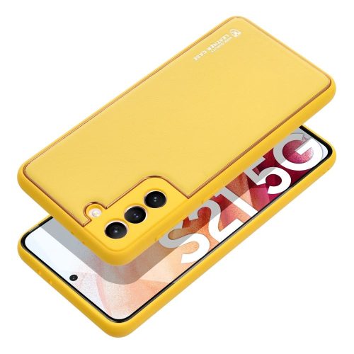 LEATHER case for SAMSUNG A23 5G yellow