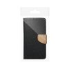 FANCY Book case for SAMSUNG S23 ULTRA black / gold