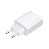 Forcell Wall Charger Hálózati töltőfej, adapter, Type-C port + Type-C adatkábel, töltőkábel, fehér, 25W 3A