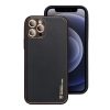 IPHONE 15 fekete LEATHER Case bőr tok