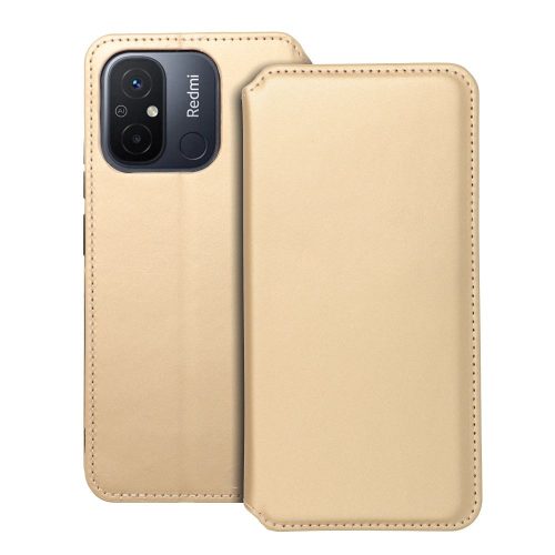 DUAL POCKET Book case for XIAOMI Redmi 12c gold