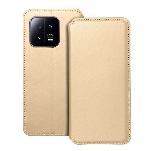 DUAL POCKET Book case for XIAOMI 13 gold