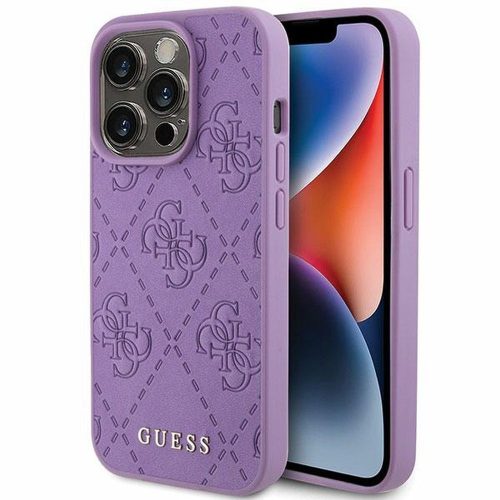 GUESS case for IPHONE 15 Pro GUHCP15LP4EPMU (Quilted 4G Classic) light purple