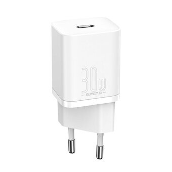 Baseus Super Si 1C fali töltő adapter Type C QC PD 30W 3A fehér