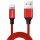 Baseus Yiven Nylon harisnyázott USB/ Lightning kábel 2A 1.8m piros