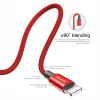 Baseus Yiven Nylon harisnyázott USB/ Lightning kábel 2A 1.8m piros