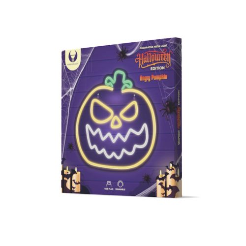 Neon PLEXI LED ANGRY PUMPKIN sárga fehér FPNE14 Forever Light