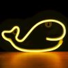 Neon LED lámpa WHALE meleg fehér Bat + USB FLNEO9 Forever Light