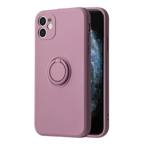 iPhone 13 Mini Vennus szilikon tok hátlapi gyűrűvel lila