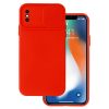 iPhone X/XS Camshield Soft piros telefontok