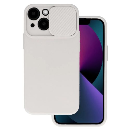 Samsung A12 Camshield Soft bézs telefontok