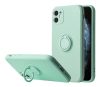 iPhone 14 Vennus szilikon tok hátlapi gyűrűvel menta