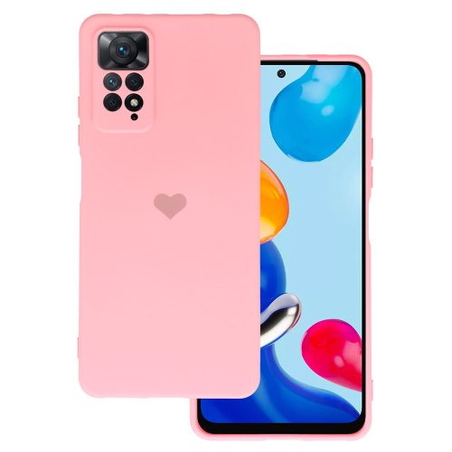 Xiaomi Redmi Note 11 Vennus Silikone Heart rózsaszín telefontok