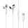 BASEUS Encok Type-C Lateral In-ear Wired Earphone Music Headset C17 - White